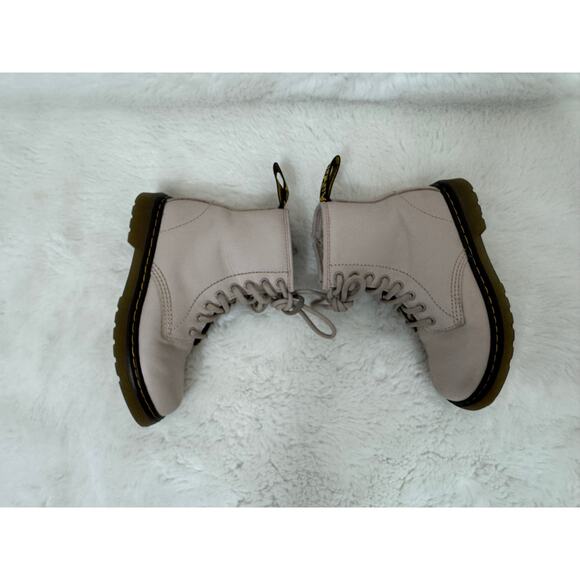 Dr. Martens Kids 1460 Taupe Leather Boots Size 11 - Picture 4 of 11